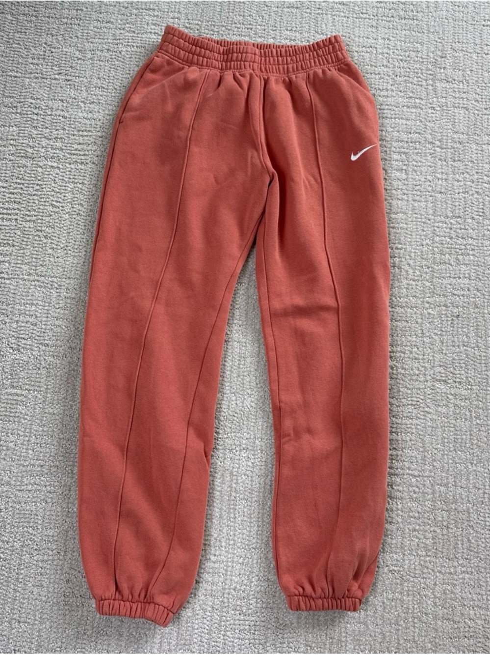 Nike Rust Orange Fleece Jogger Pants